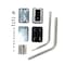 Retrac Mirror Assy, Safety, 3992 Polished Stainless, 18 In. To 23 In. Adjust Arm Lor Univ Mount, Four 604697 - alternate 3
